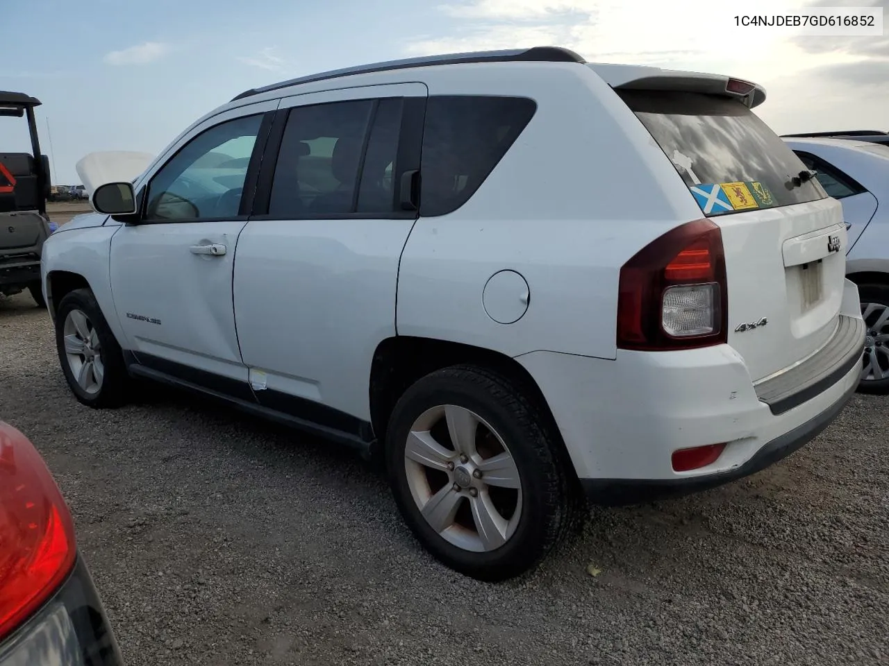 2016 Jeep Compass Latitude VIN: 1C4NJDEB7GD616852 Lot: 76368834