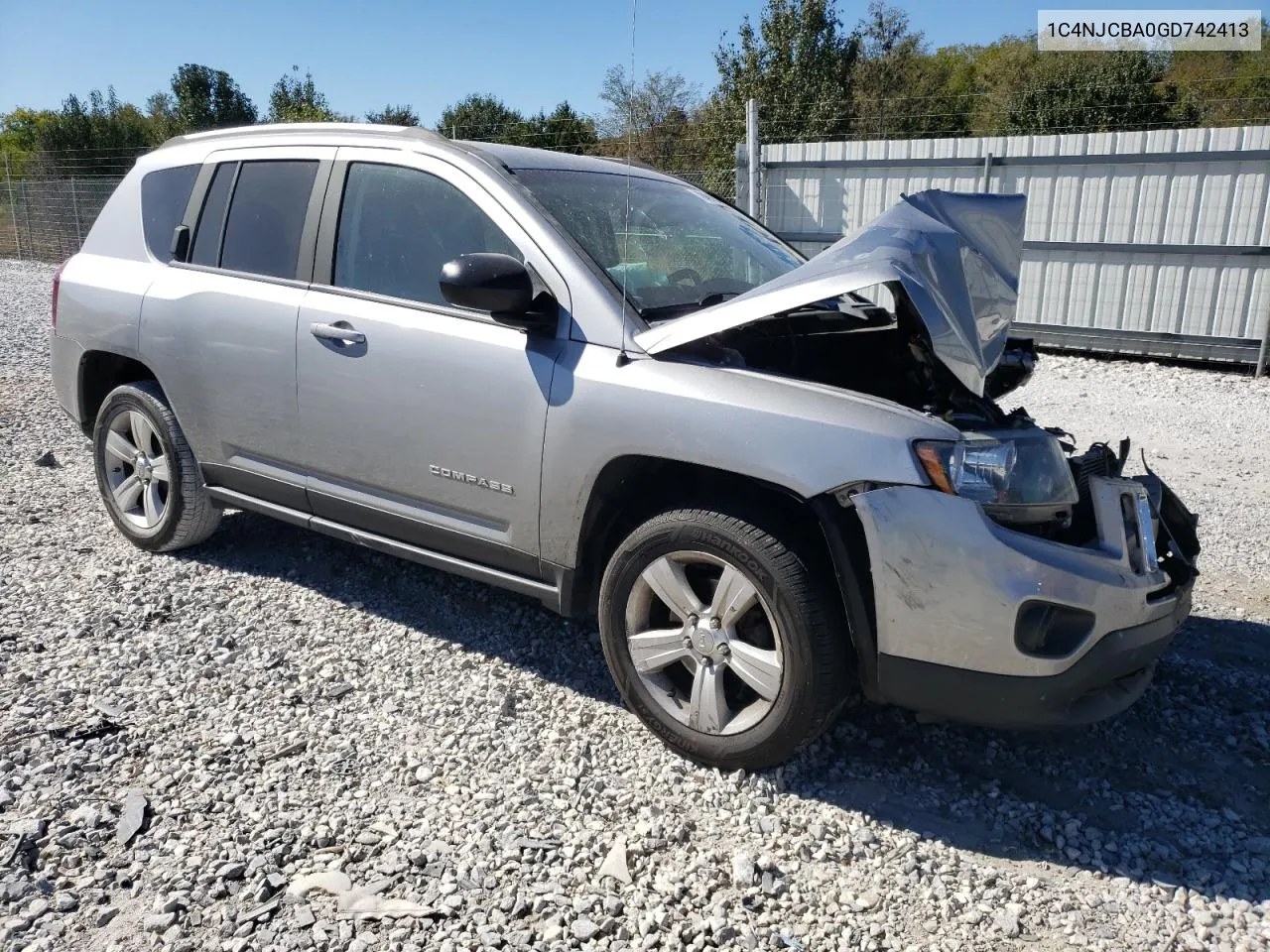 2016 Jeep Compass Sport VIN: 1C4NJCBA0GD742413 Lot: 76491934