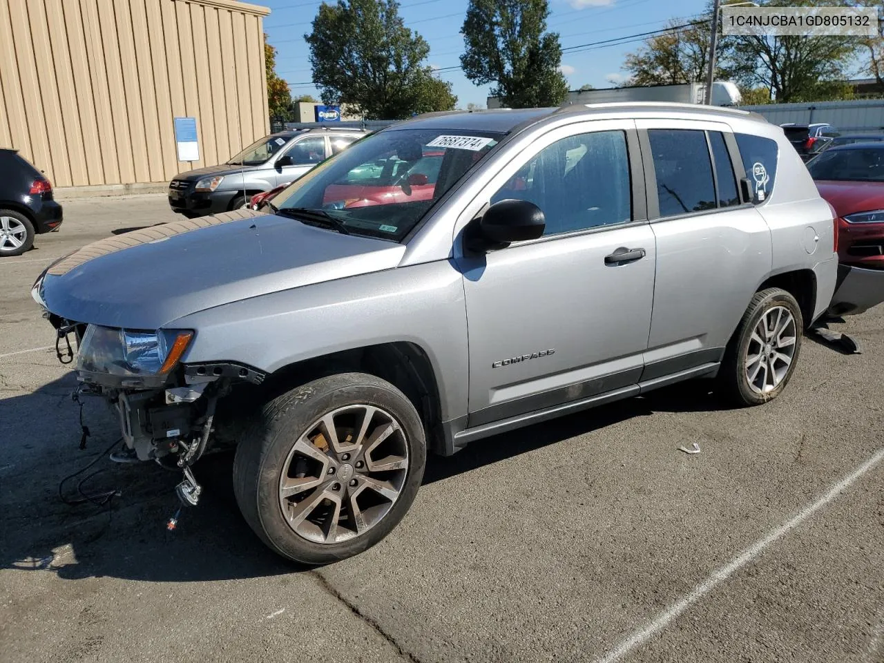 2016 Jeep Compass Sport VIN: 1C4NJCBA1GD805132 Lot: 76687374