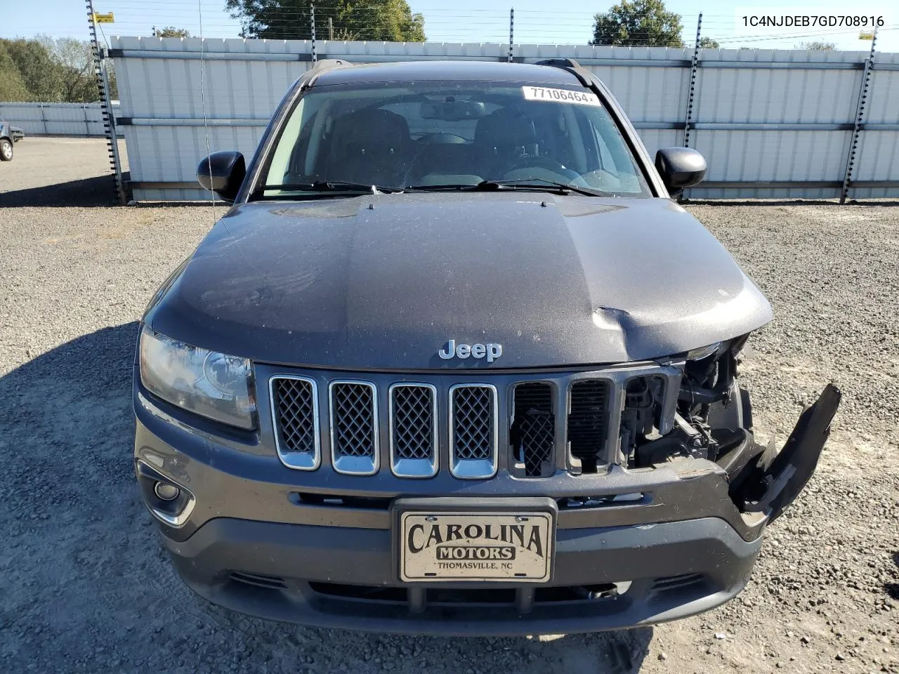 2016 Jeep Compass Latitude VIN: 1C4NJDEB7GD708916 Lot: 77106464