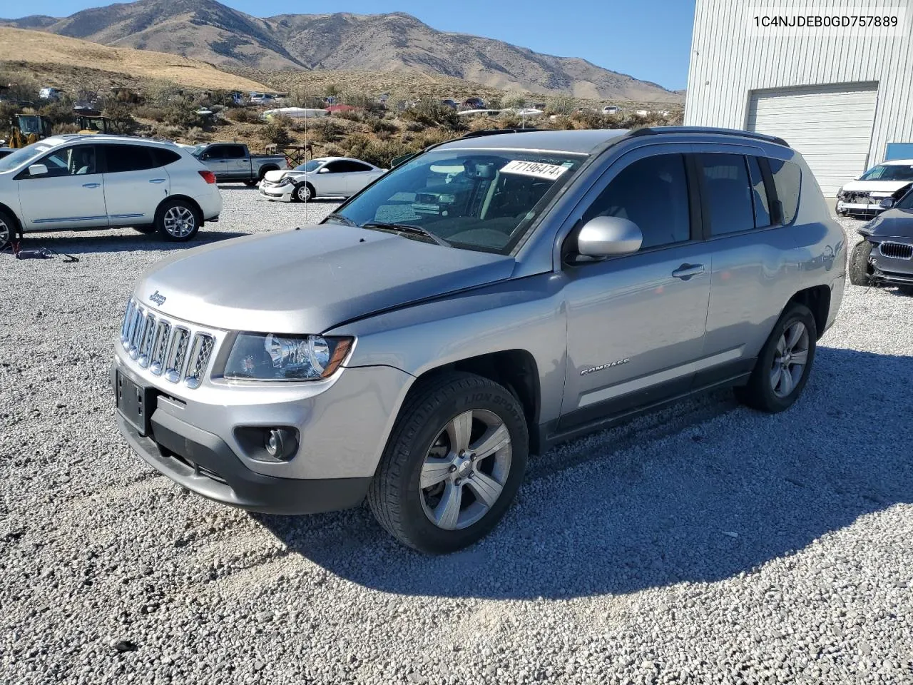 2016 Jeep Compass Latitude VIN: 1C4NJDEB0GD757889 Lot: 77196474