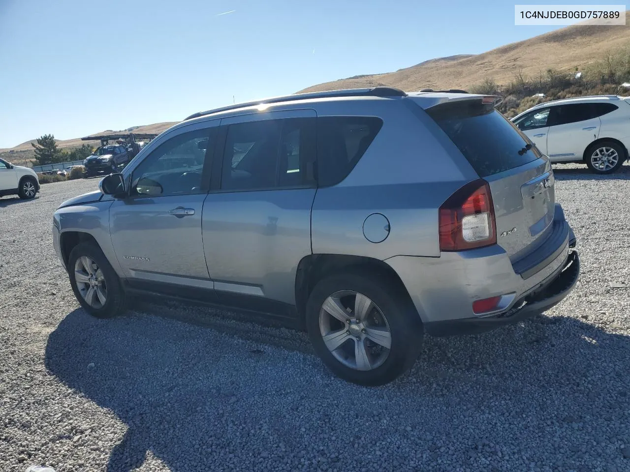 2016 Jeep Compass Latitude VIN: 1C4NJDEB0GD757889 Lot: 77196474