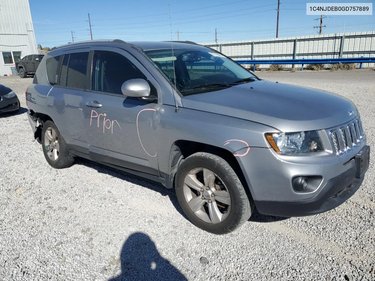 2016 Jeep Compass Latitude VIN: 1C4NJDEB0GD757889 Lot: 77196474