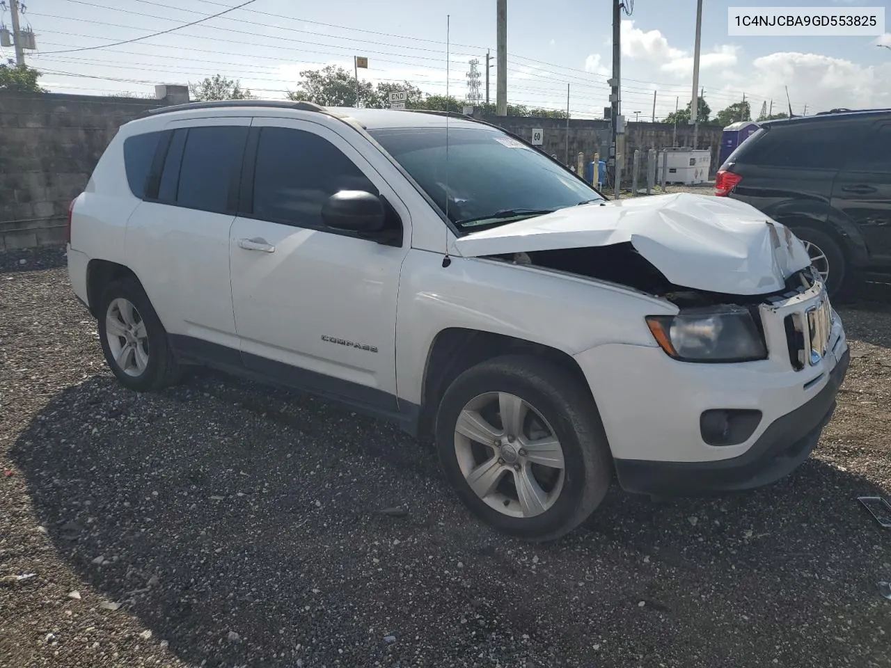 2016 Jeep Compass Sport VIN: 1C4NJCBA9GD553825 Lot: 77325474