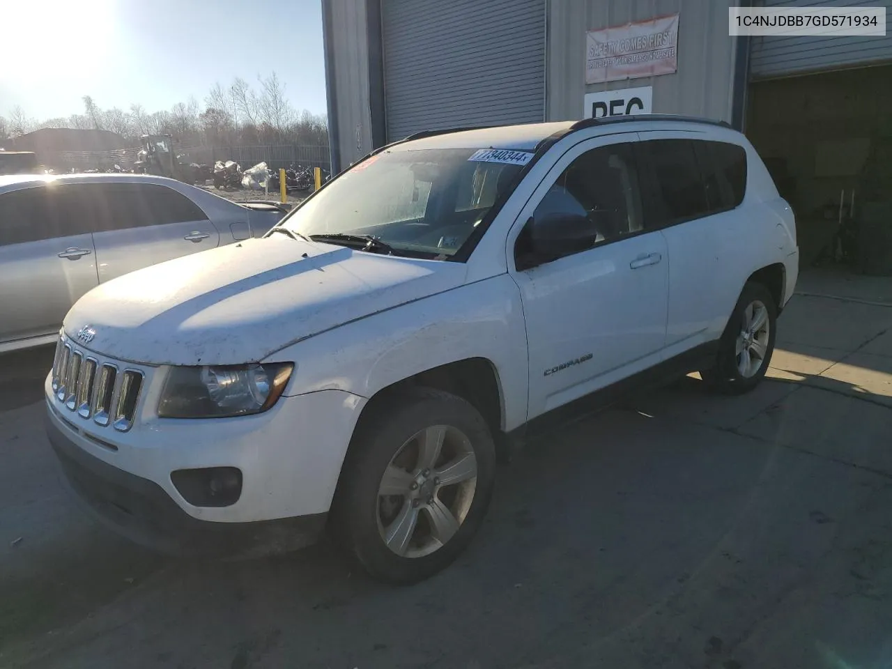 2016 Jeep Compass Sport VIN: 1C4NJDBB7GD571934 Lot: 77340344