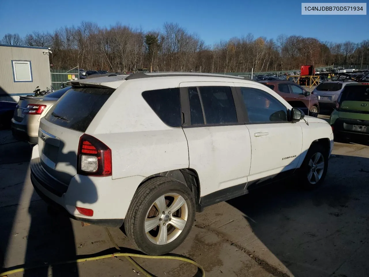 2016 Jeep Compass Sport VIN: 1C4NJDBB7GD571934 Lot: 77340344