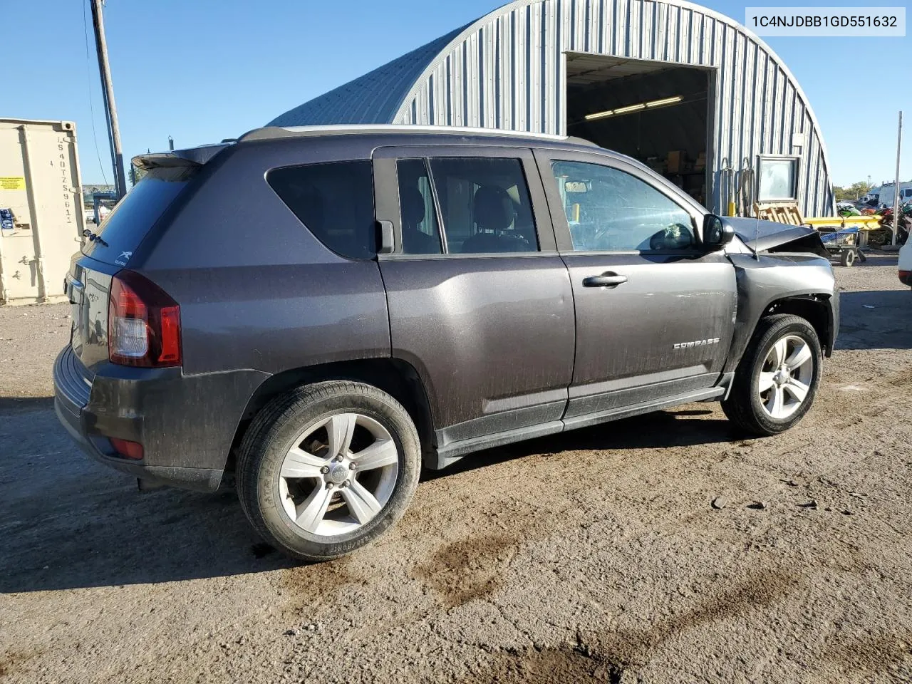 2016 Jeep Compass Sport VIN: 1C4NJDBB1GD551632 Lot: 77362854