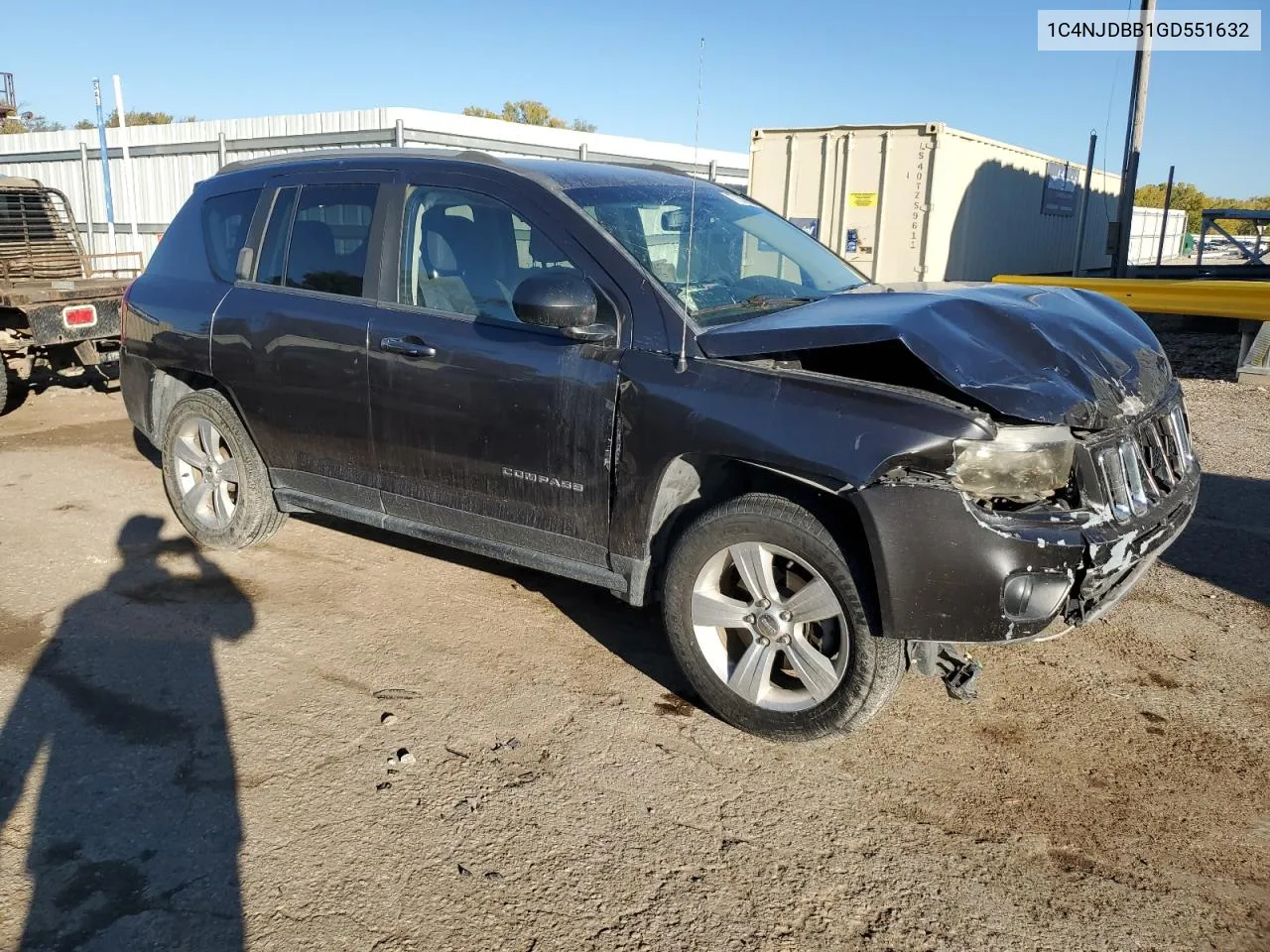 2016 Jeep Compass Sport VIN: 1C4NJDBB1GD551632 Lot: 77362854