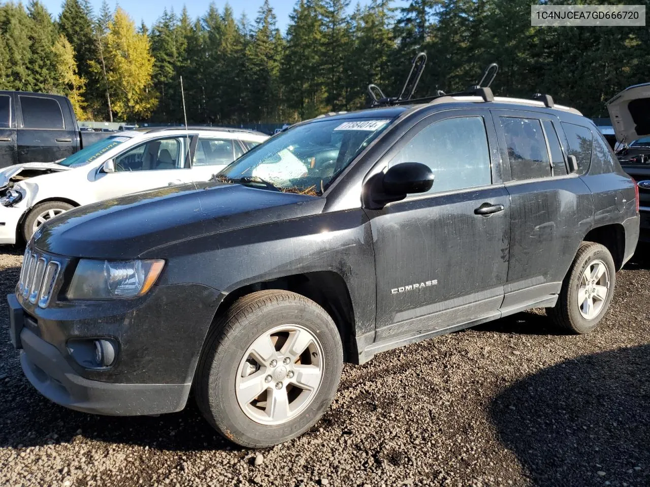 2016 Jeep Compass Latitude VIN: 1C4NJCEA7GD666720 Lot: 77384014