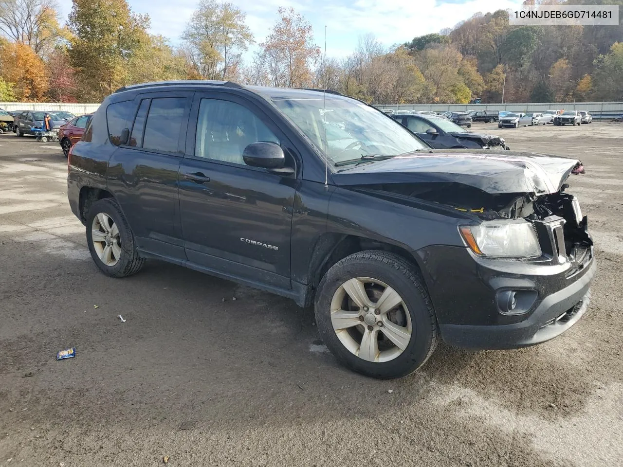 2016 Jeep Compass Latitude VIN: 1C4NJDEB6GD714481 Lot: 77395654