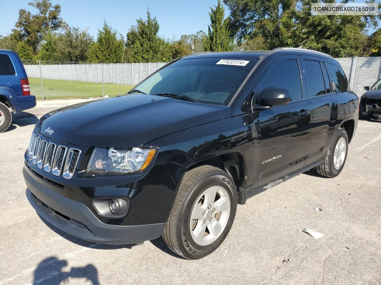 2016 Jeep Compass Sport VIN: 1C4NJCBBXGD765058 Lot: 77422774