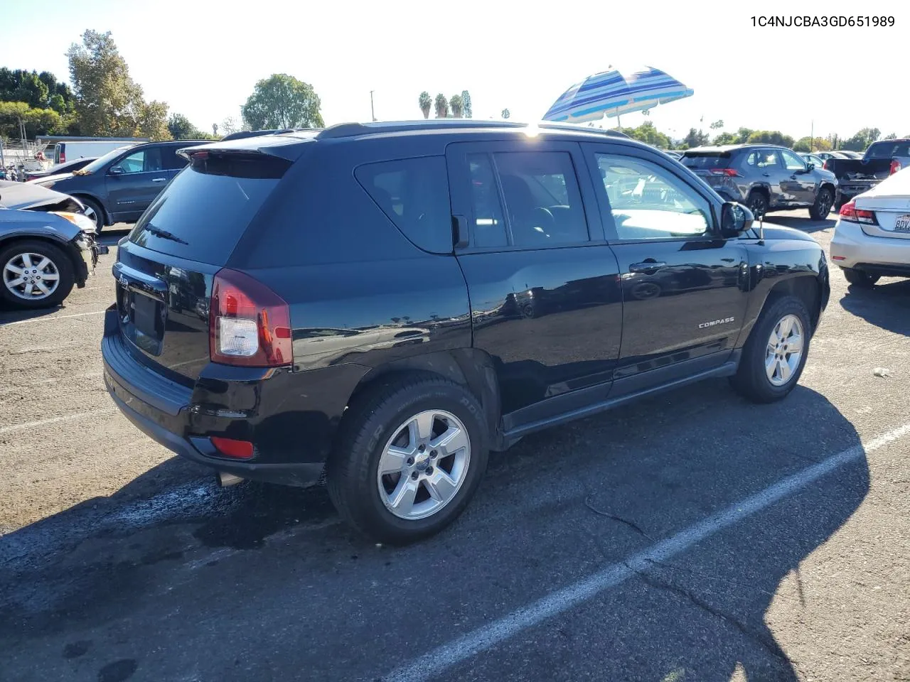 2016 Jeep Compass Sport VIN: 1C4NJCBA3GD651989 Lot: 77590044