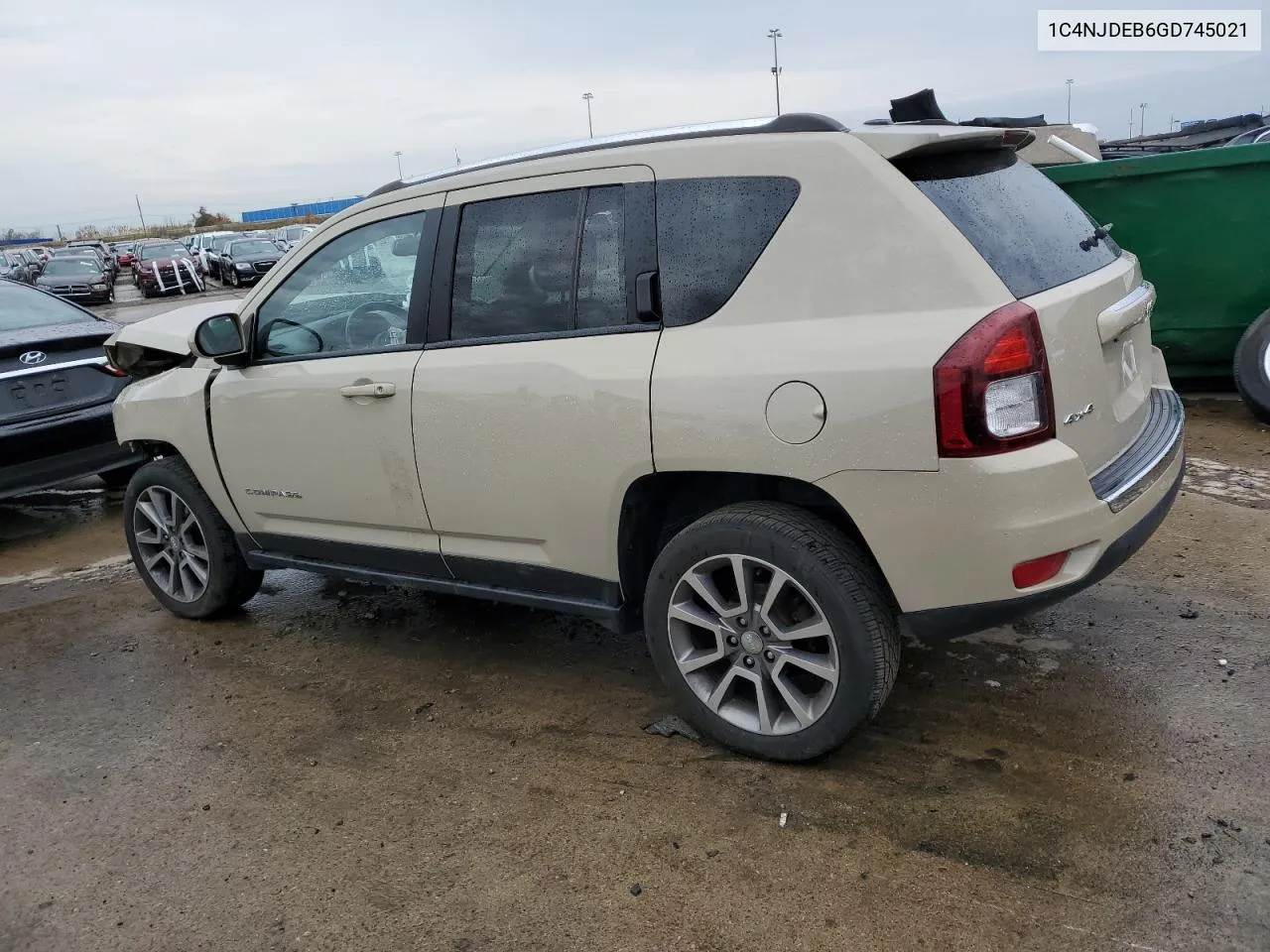 2016 Jeep Compass Latitude VIN: 1C4NJDEB6GD745021 Lot: 77634054