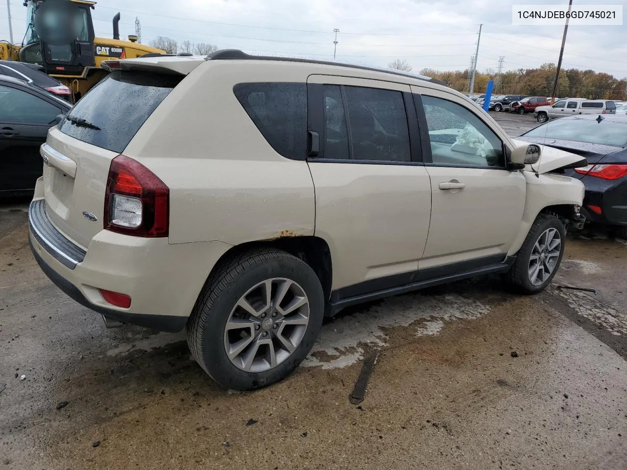 2016 Jeep Compass Latitude VIN: 1C4NJDEB6GD745021 Lot: 77634054