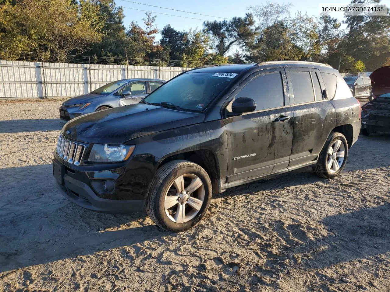 2016 Jeep Compass Sport VIN: 1C4NJCBA7GD574155 Lot: 78097304