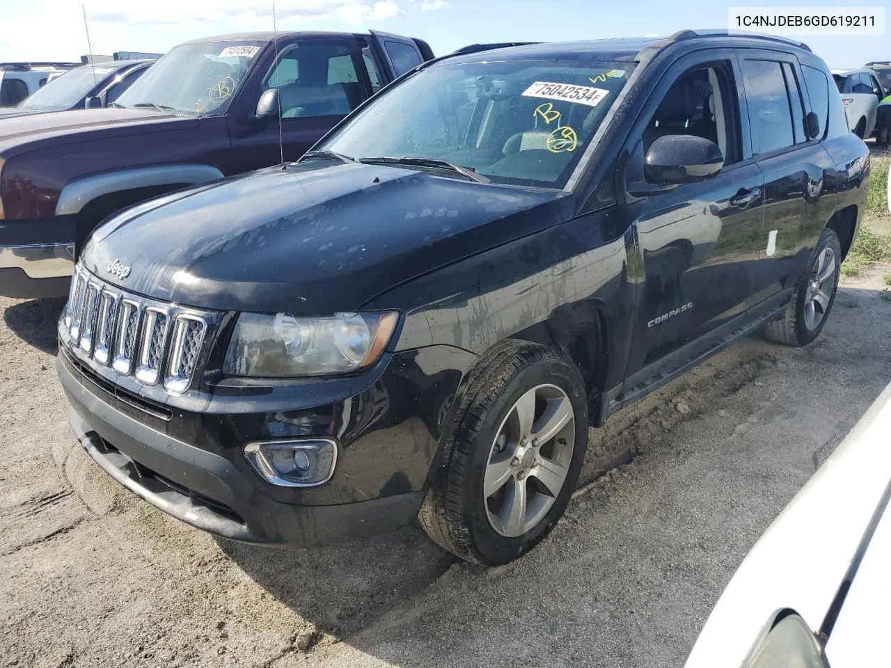 2016 Jeep Compass Latitude VIN: 1C4NJDEB6GD619211 Lot: 78426014