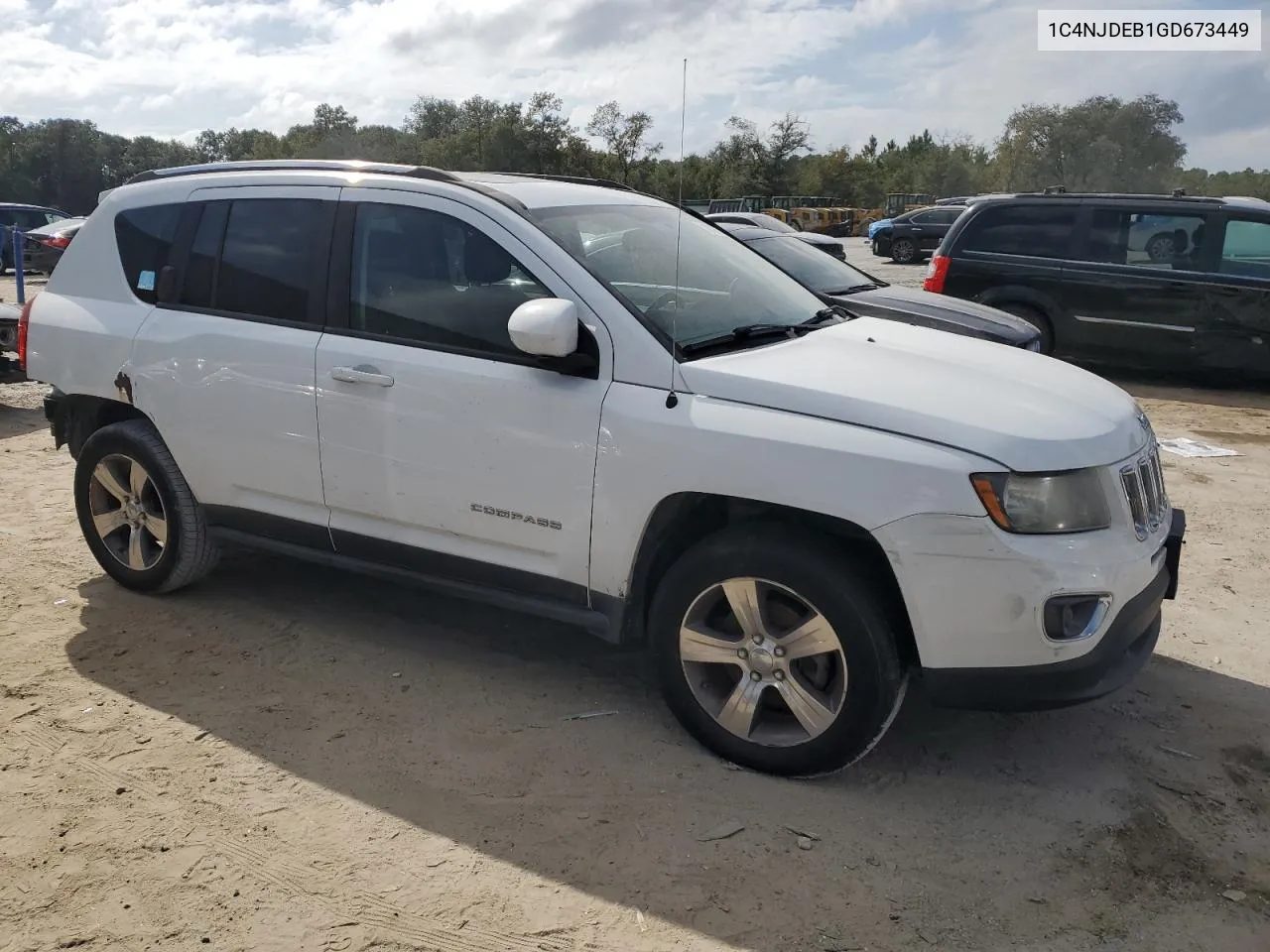 2016 Jeep Compass Latitude VIN: 1C4NJDEB1GD673449 Lot: 78436914