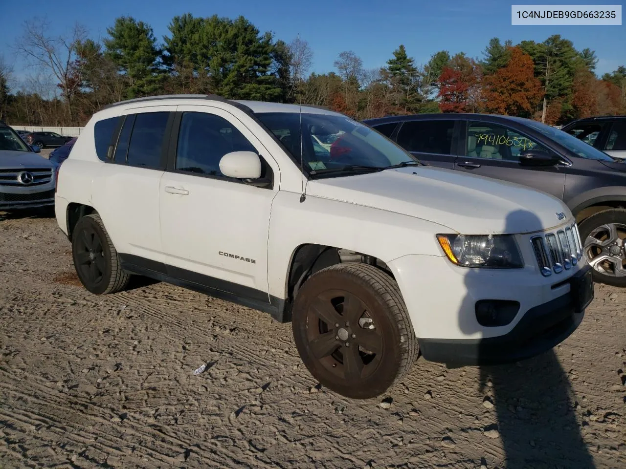 2016 Jeep Compass Latitude VIN: 1C4NJDEB9GD663235 Lot: 78501974