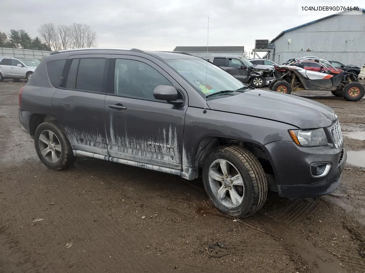 2016 Jeep Compass Latitude VIN: 1C4NJDEB9GD764646 Lot: 78722494