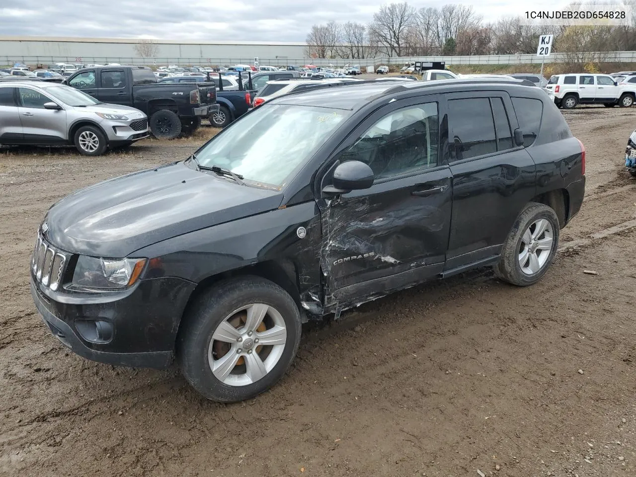 2016 Jeep Compass Latitude VIN: 1C4NJDEB2GD654828 Lot: 79137284