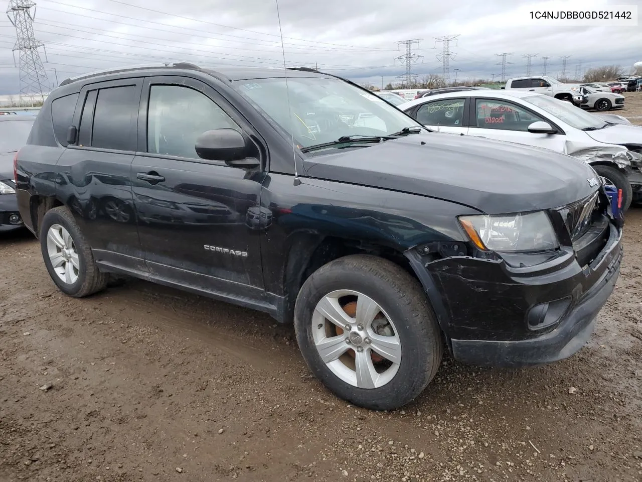 2016 Jeep Compass Sport VIN: 1C4NJDBB0GD521442 Lot: 79310994