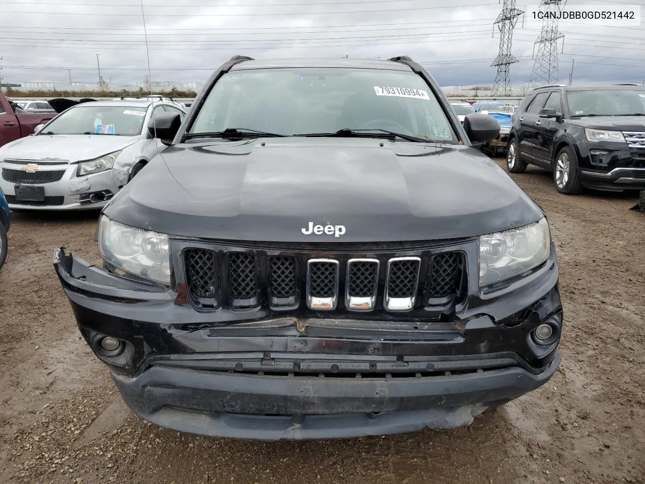 2016 Jeep Compass Sport VIN: 1C4NJDBB0GD521442 Lot: 79310994