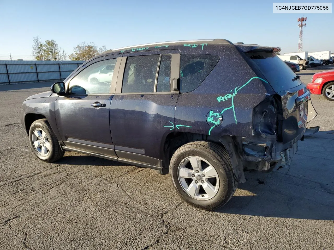 2016 Jeep Compass Latitude VIN: 1C4NJCEB7GD775056 Lot: 79776044