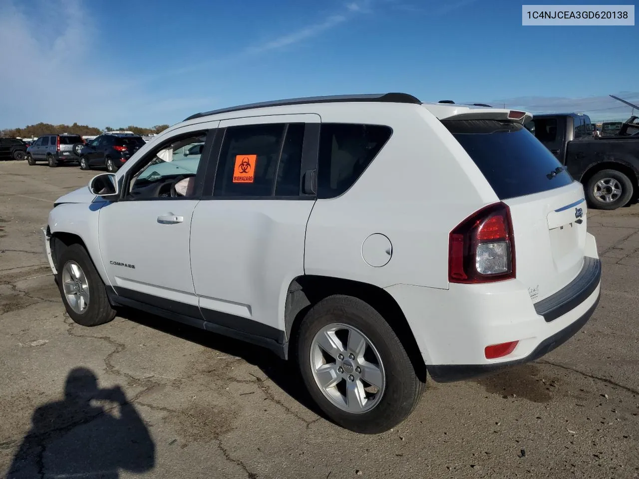 2016 Jeep Compass Latitude VIN: 1C4NJCEA3GD620138 Lot: 80154964