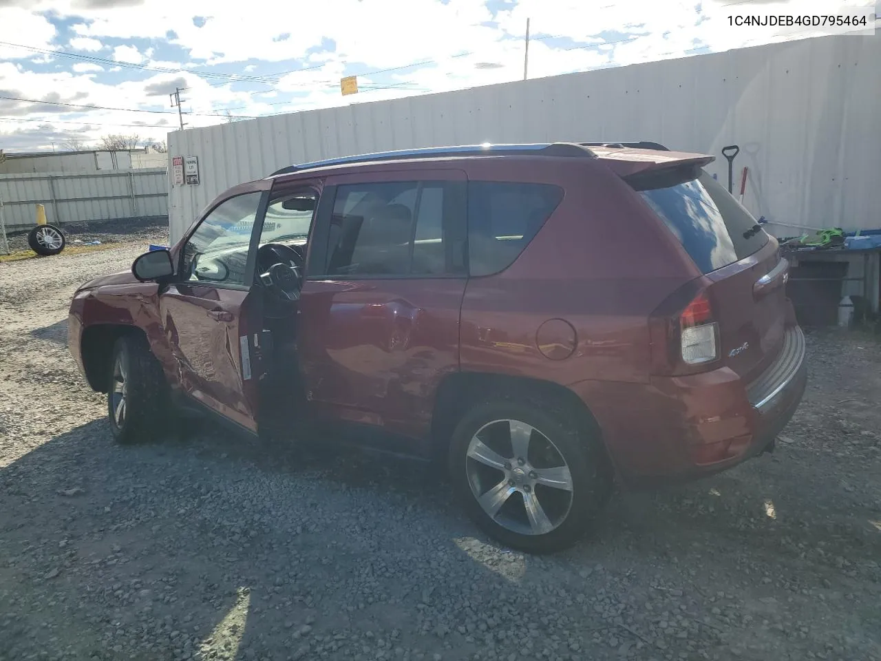 2016 Jeep Compass Latitude VIN: 1C4NJDEB4GD795464 Lot: 80430524