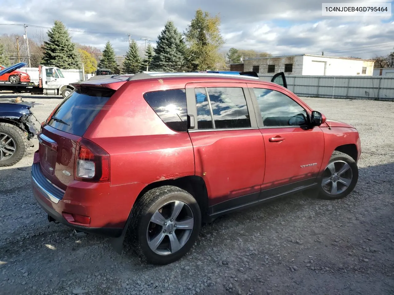 2016 Jeep Compass Latitude VIN: 1C4NJDEB4GD795464 Lot: 80430524