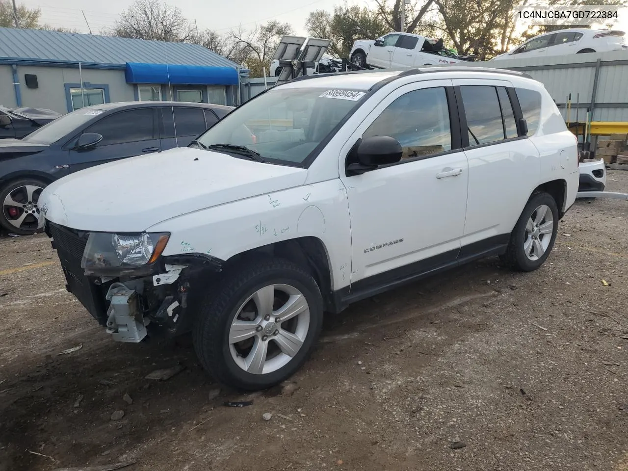 2016 Jeep Compass Sport VIN: 1C4NJCBA7GD722384 Lot: 80699454