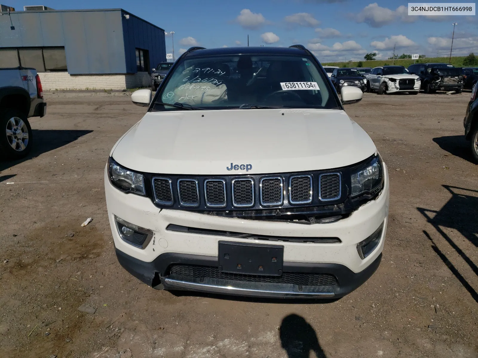 2017 Jeep Compass Limited VIN: 3C4NJDCB1HT666998 Lot: 63811154