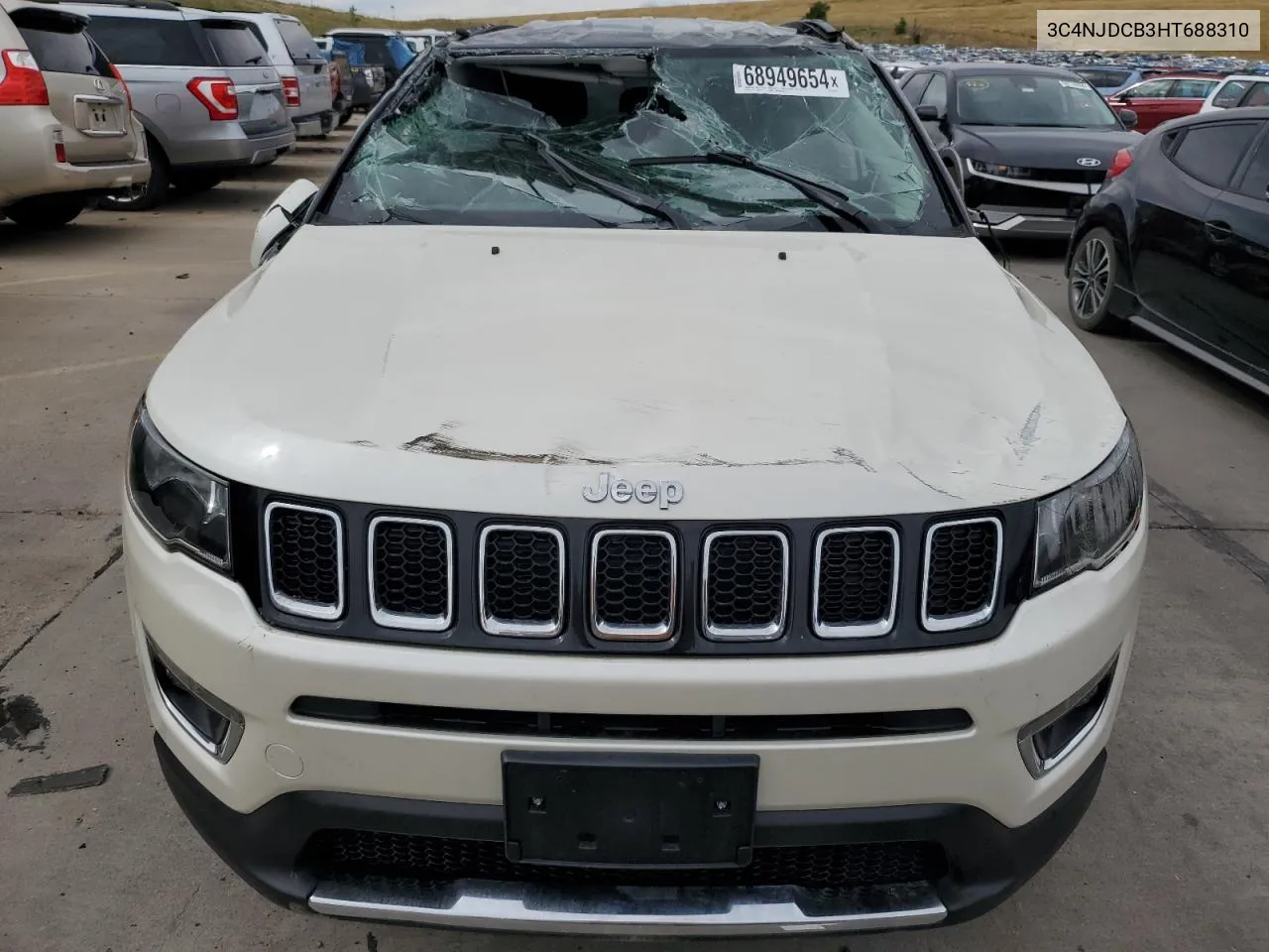 2017 Jeep Compass Limited VIN: 3C4NJDCB3HT688310 Lot: 68949654