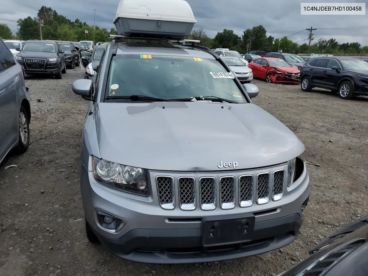 2017 Jeep Compass Latitude VIN: 1C4NJDEB7HD100458 Lot: 69741874