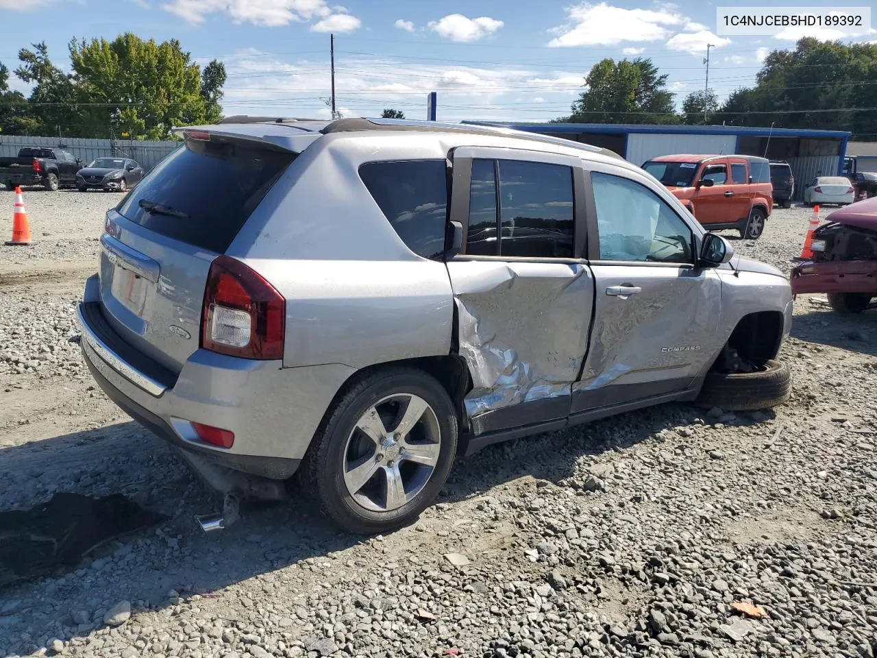 2017 Jeep Compass Latitude VIN: 1C4NJCEB5HD189392 Lot: 70573764