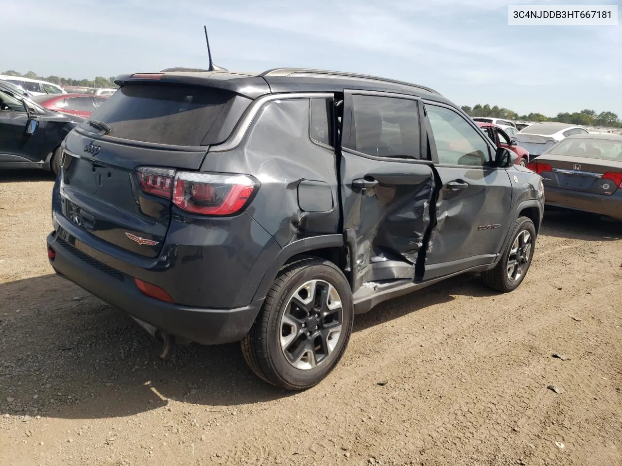 2017 Jeep Compass Trailhawk VIN: 3C4NJDDB3HT667181 Lot: 70747174