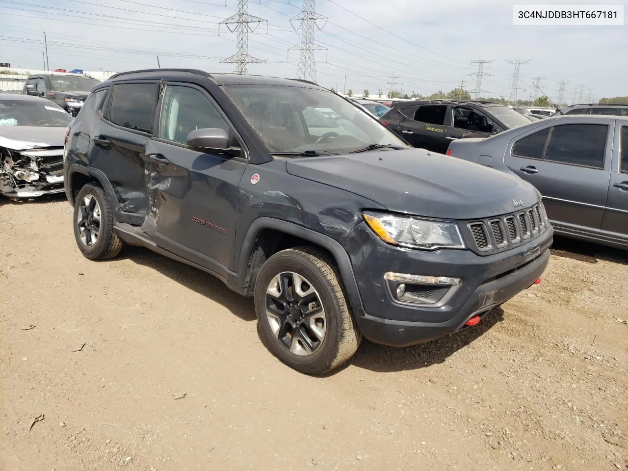 3C4NJDDB3HT667181 2017 Jeep Compass Trailhawk