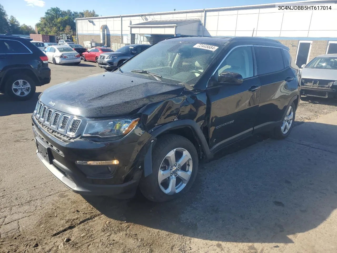 2017 Jeep Compass Latitude VIN: 3C4NJDBB5HT617014 Lot: 72445684