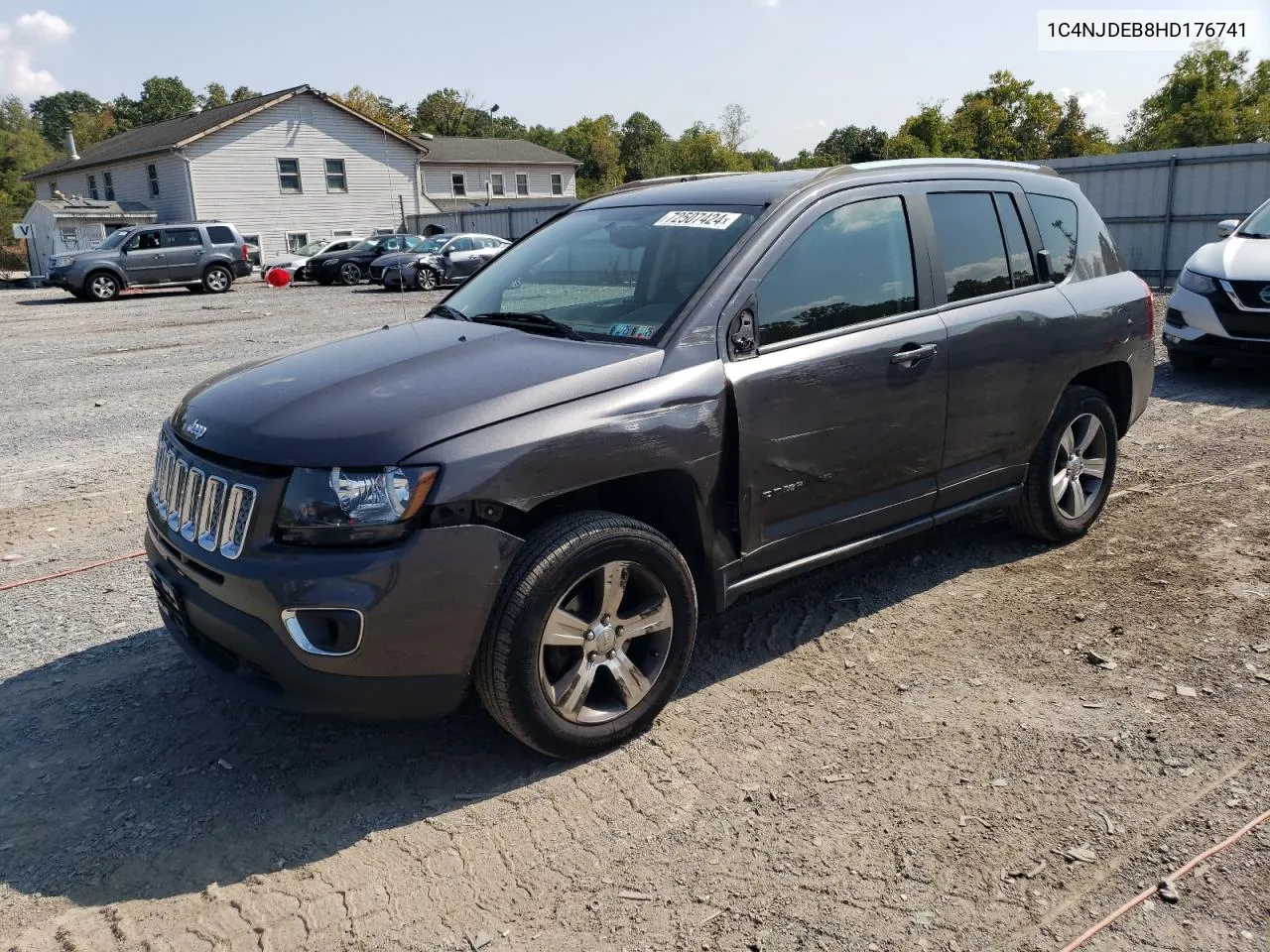 2017 Jeep Compass Latitude VIN: 1C4NJDEB8HD176741 Lot: 72507424