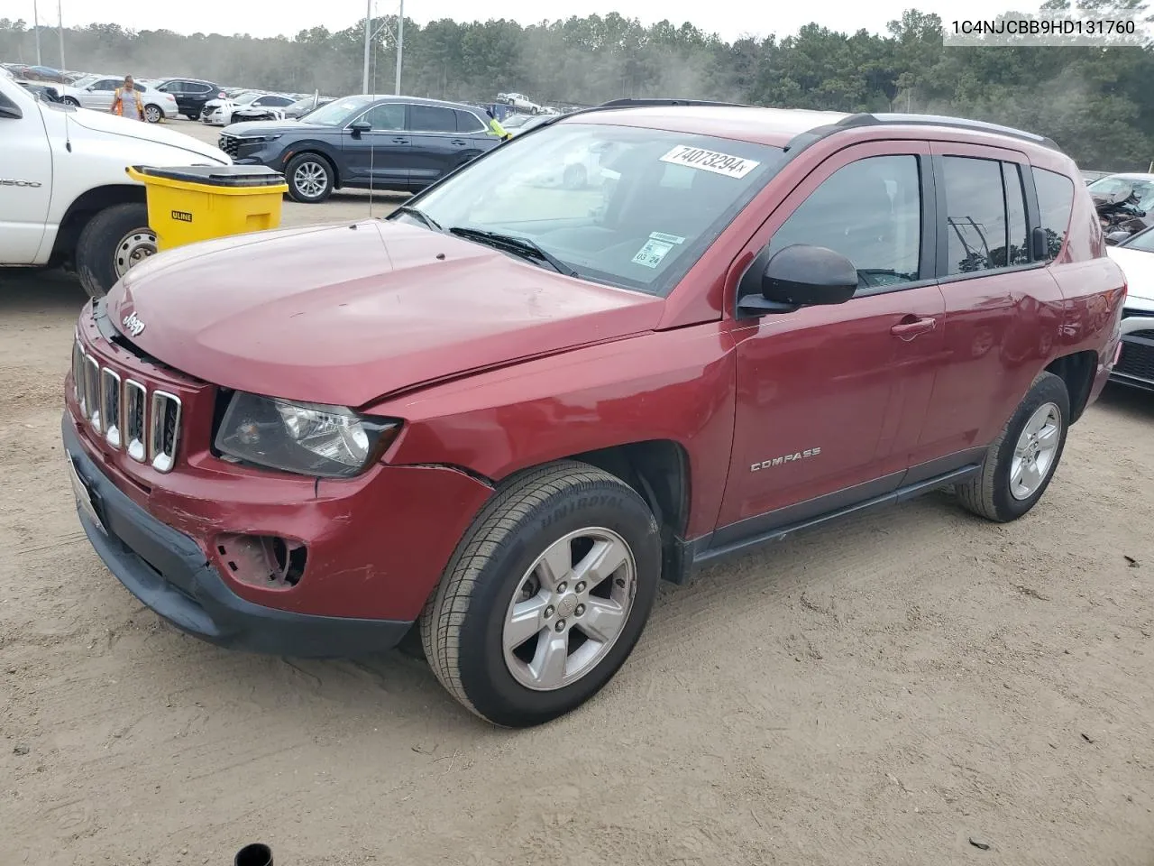 2017 Jeep Compass Sport VIN: 1C4NJCBB9HD131760 Lot: 74073294