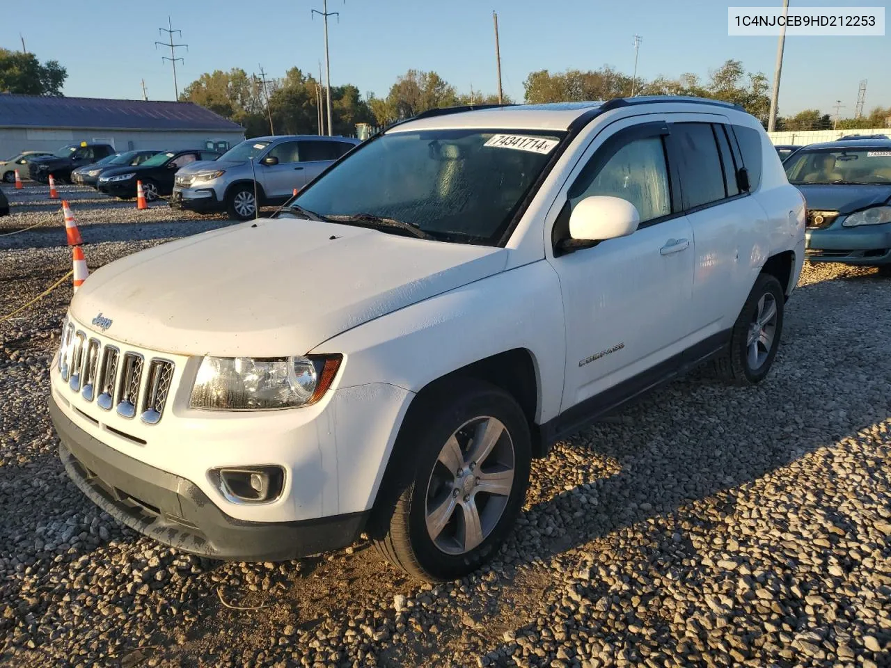 2017 Jeep Compass Latitude VIN: 1C4NJCEB9HD212253 Lot: 74341714