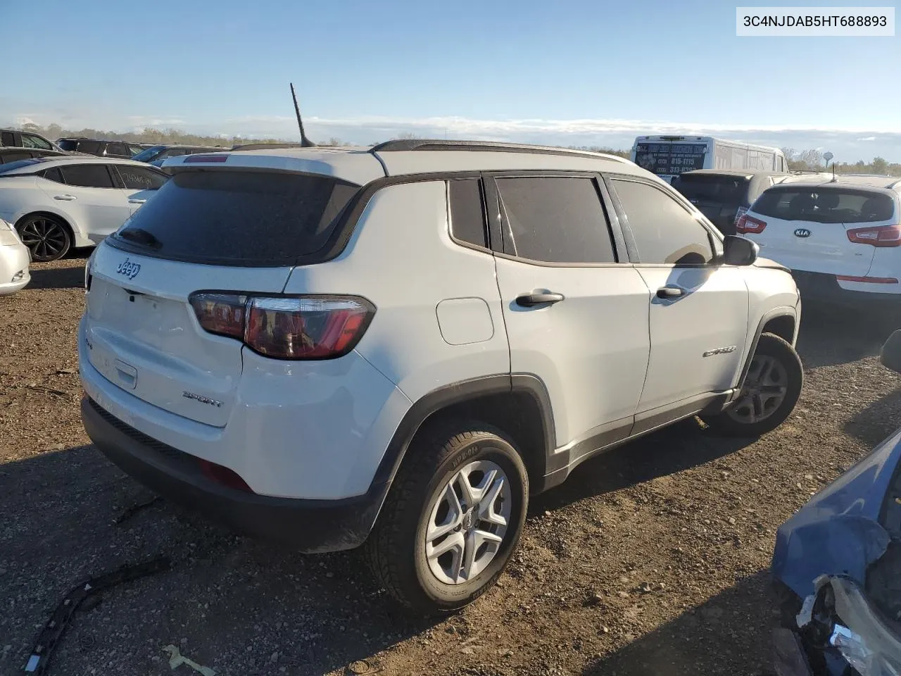 2017 Jeep Compass Sport VIN: 3C4NJDAB5HT688893 Lot: 74945014