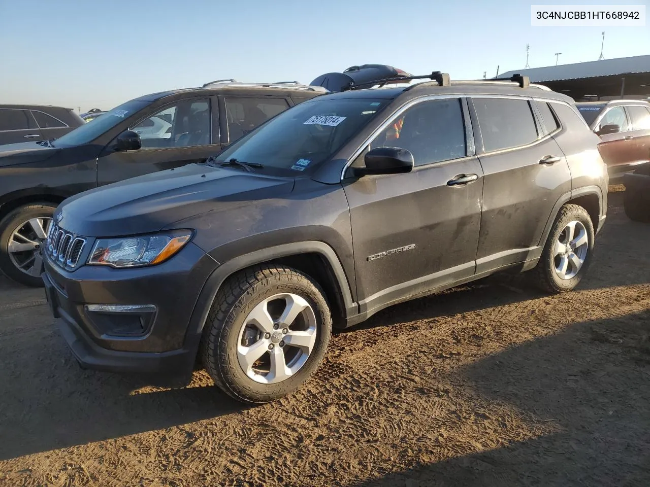 2017 Jeep Compass Latitude VIN: 3C4NJCBB1HT668942 Lot: 75175014