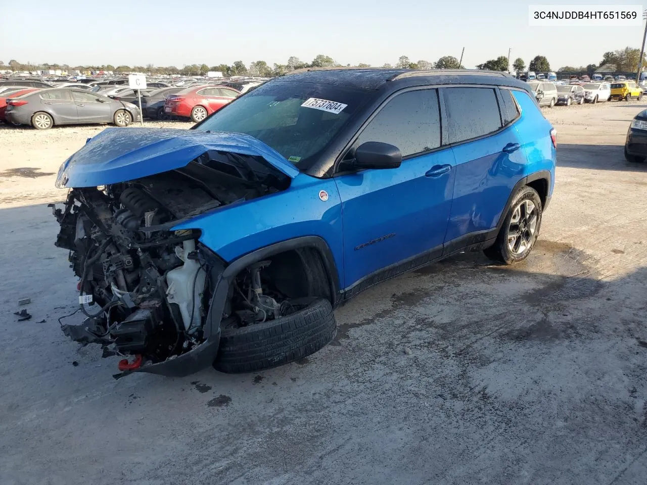 2017 Jeep Compass Trailhawk VIN: 3C4NJDDB4HT651569 Lot: 75737604