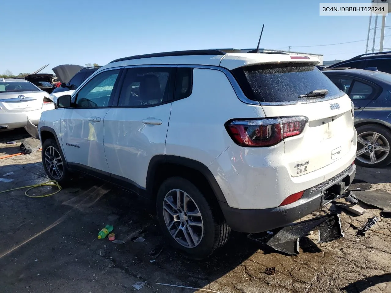 2017 Jeep Compass Latitude VIN: 3C4NJDBB0HT628244 Lot: 76028054