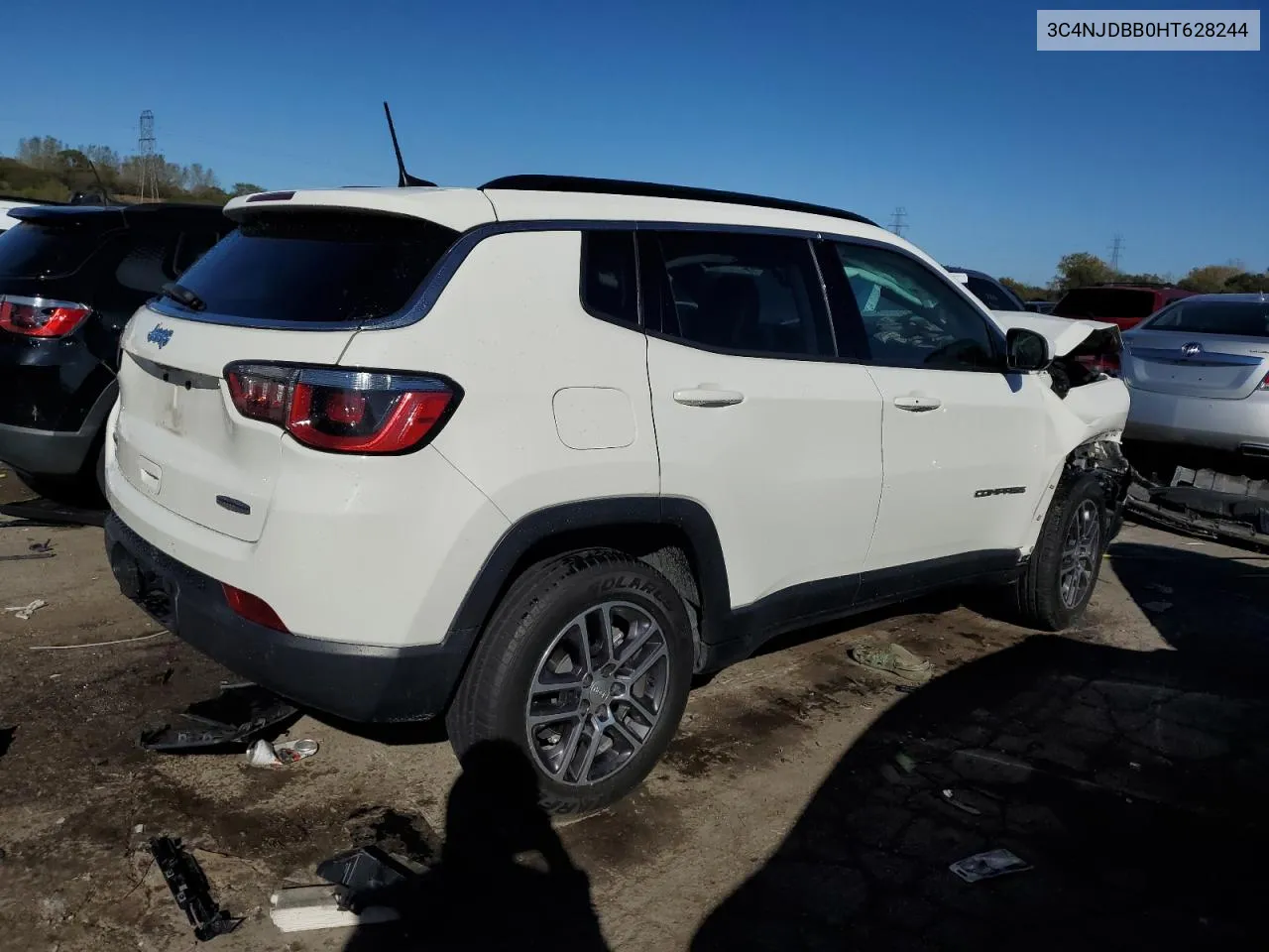 2017 Jeep Compass Latitude VIN: 3C4NJDBB0HT628244 Lot: 76028054