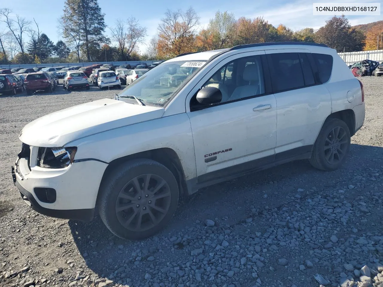 2017 Jeep Compass Sport VIN: 1C4NJDBBXHD168127 Lot: 77858624