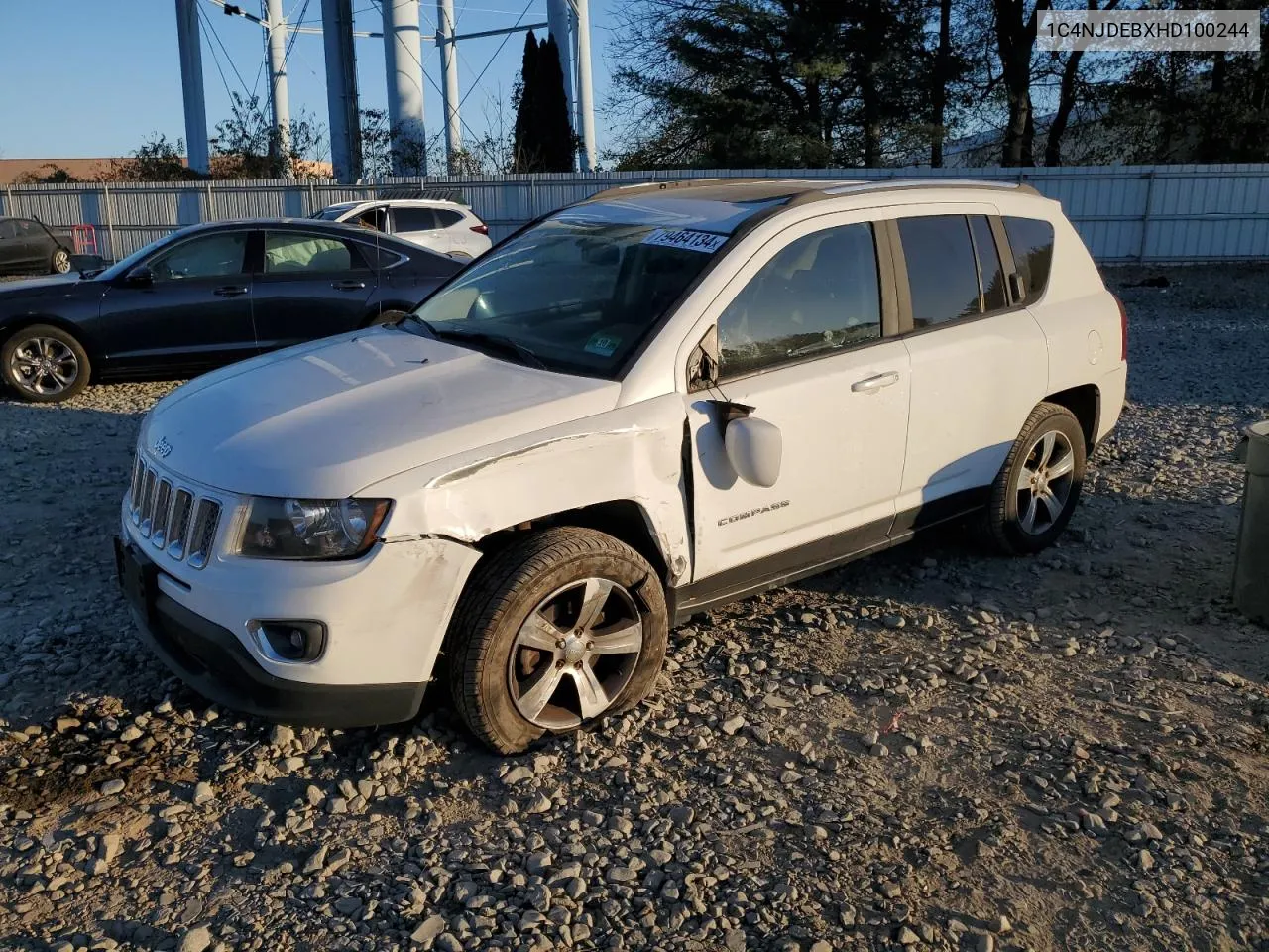 2017 Jeep Compass Latitude VIN: 1C4NJDEBXHD100244 Lot: 79464134