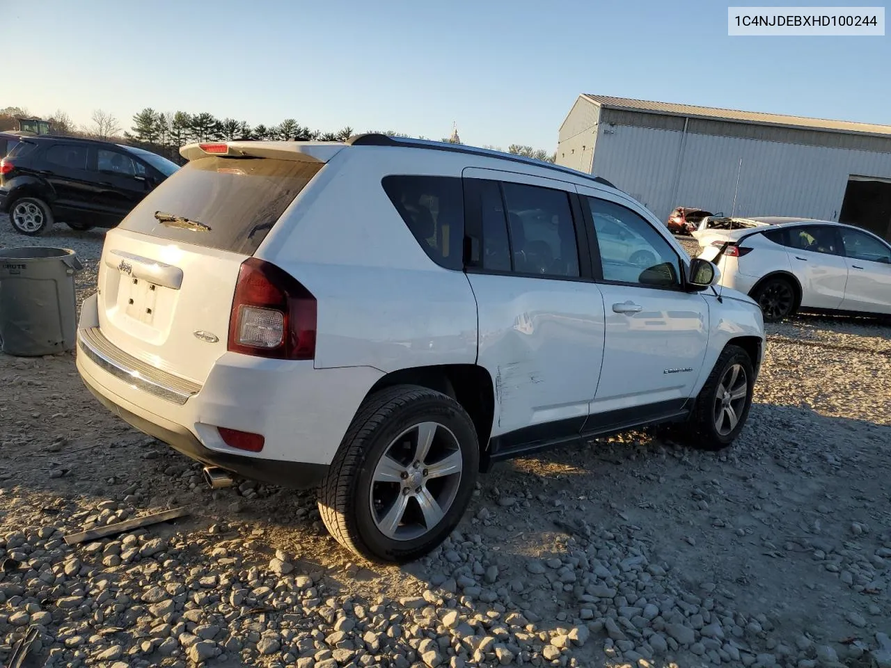 2017 Jeep Compass Latitude VIN: 1C4NJDEBXHD100244 Lot: 79464134