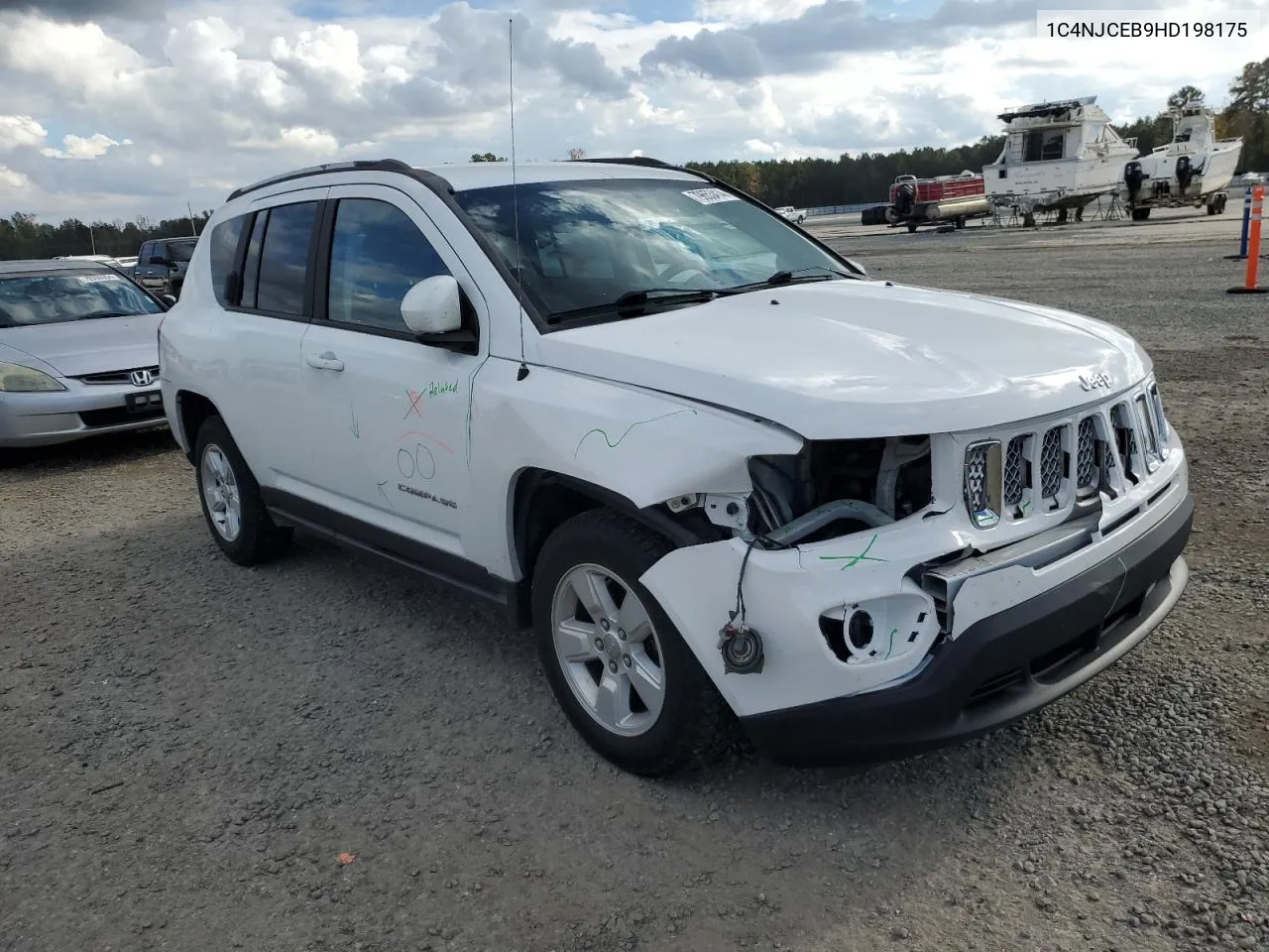 2017 Jeep Compass Latitude VIN: 1C4NJCEB9HD198175 Lot: 79653414